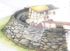 Image of the way Dinerth's ramparts may have looked in the Sixth Century