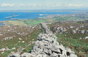 Section of rampart at Caer y Twr (courtesy of Tourist Board)